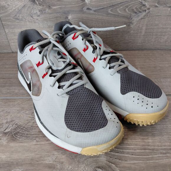 Nike Tiger Woods Golf Shoes Gray Limited Edition TW14 Mens 14 Mesh Spikes 652627 - Picture 2 of 10